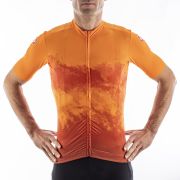 Castelli - tricou pentru ciclism cu maneca scurta Polvere Jersey - portocaliu deschis inchis