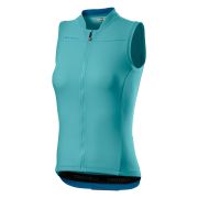 Castelli - tricou pentru ciclism fara maneci Anima 3 pentru femei - albastru celeste-marine blue