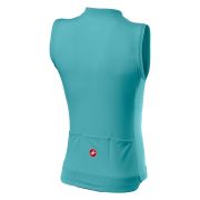 Castelli - tricou pentru ciclism fara maneci Anima 3 pentru femei - albastru celeste-marine blue