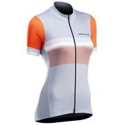 Northwave - tricou pentru ciclism cu maneca scurta pentru femei Origin Women Jersey - gri gheata portocaliu