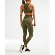 2XU - Bustiera sport pentru femei XCTRL Engineered Bra - verde army