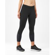 2XU - Colanti de compresie lungi 7/8 pentru femei (cu buzunar) Accelerate Comp 7/8 Tights with Storage - negru gri albastru