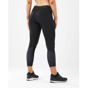 2XU - Colanti de compresie lungi 7/8 pentru femei (cu buzunar) Accelerate Comp 7/8 Tights with Storage - negru gri albastru