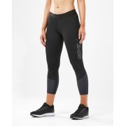 2XU - Colanti de compresie lungi 7/8 pentru femei (cu buzunar) Accelerate Comp 7/8 Tights with Storage - negru gri albastru