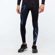 2XU - colanti compresie lungi pentru barbati Compression Ice X - negru albastru