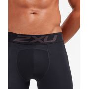 2XU - colanti lungi compresie barbati cu buzunar Compression Accelerate with Storage - negru gri albastru