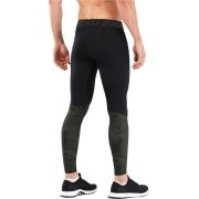 2XU - colanti lungi compresie pentru barbati cu buzunar Compression Accelerate Storage - negru verde asd