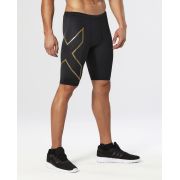 2XU - colanti scurti compresie barbati Compression Elite MCS - negru auriu