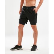 2XU - pantaloni scurti 2in1 cu colanti compresie pentru barbati XCTRL 7 inch short with compression - negru