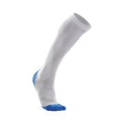 2XU - sosete compresie alegare pentru barbati Perform Run Socks - alb albastru