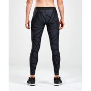 2XU colanti compresie lungi femei Print Accelerate Compression tights - gri inchis negru