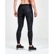 2XU colanti compresie lungi femei Print Accelerate Compression tights - gri inchis negru