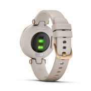 Garmin - Lily Sport - rama rose gold cu carcasa light sand si bratara din silicon - ceas inteligent