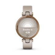 Garmin - Lily Sport - rama rose gold cu carcasa light sand si bratara din silicon - ceas inteligent