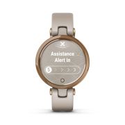 Garmin - Lily Sport - rama rose gold cu carcasa light sand si bratara din silicon - ceas inteligent