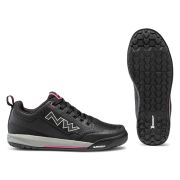 Northwave Clan - pantofi pentru ciclism flat pentru femei - negru-fucsia