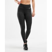 2XU - Colanti compresie cu talie inalta pentru femei Print Fitness Hi-Rise Comp Tight - gri inchis argintiu