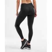 2XU - Colanti compresie cu talie inalta pentru femei Print Fitness Hi-Rise Comp Tight - gri inchis argintiu