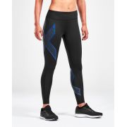 2XU - Colanti lungi compresie pentru femei Bonded Mid-Rise Compression Tights - negru albastru