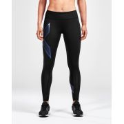 2XU - Colanti lungi compresie pentru femei Bonded Mid-Rise Compression Tights - negru albastru