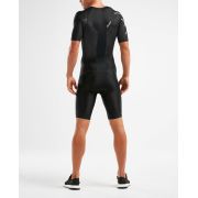 2XU - Costum triathlon barbati PerformFullZip Sleeved Trisuit - negru