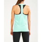 2XU - Maiou tehnic femei XVENT Sleeveless Singlet - verde deschis Seafoam
