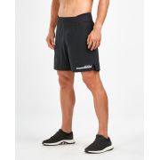2XU - Pantaloni scurti compresie alergare 2 in 1 barbati Comp 7" Shorts - negru argintiu