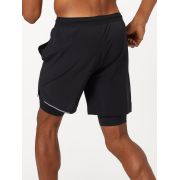 2XU - Pantaloni scurti de alergare pentru barbati 2-in-1 XVENT 7 inch - negru argintiu reflexiv