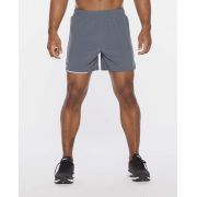 2XU - Pantaloni scurti de alergare pentru barbati XVENT 5" - gri Turbulence argintiu reflexiv