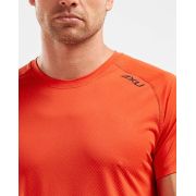 2XU - Tricou tehnic barbati GHST SS Tee - portocaliu Spicy Texturat