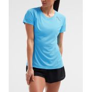 2XU - Tricou tehnic maneca scurta femei XVENT SS Tee - albastru Aquarius