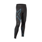 2XU - colanti lungi compresie barbati cu buzunar spate Compression Run MCS - negru albastru corsair