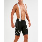2XU - pantaloni scurti ciclism Bib shorts Compression Cycle SteelX bibs - negru alb