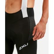 2XU - pantaloni scurti ciclism Bib shorts Compression Cycle SteelX bibs - negru alb