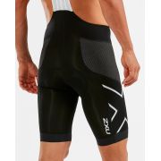 2XU - pantaloni scurti ciclism Bib shorts Compression Cycle SteelX bibs - negru alb