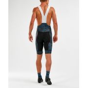 2XU - pantaloni scurti ciclism Elite Cycle Bib Shorts - negru camulfaj liniar albastru