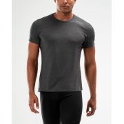 2XU - tricou alergare cu maneca scurta barbati HEAT Short Sleeve - gri inchis