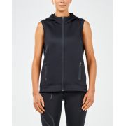 2XU - vesta alergare vreme racoroasa sau calda pentru femei Urban ambition hooded Vest - negru