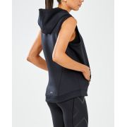 2XU - vesta alergare vreme racoroasa sau calda pentru femei Urban ambition hooded Vest - negru