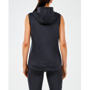 2XU - vesta alergare vreme racoroasa sau calda pentru femei Urban ambition hooded Vest - negru