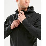 2XU geaca waterproof alergare ploaie pentru barbati Pursuit AC Shell - negru