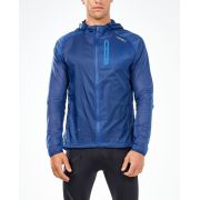 2XU - Jacheta alergare barbati GHST Phantom Jacket - albastru Navy auriu