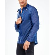 2XU - Jacheta alergare barbati GHST Phantom Jacket - albastru Navy auriu