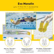 Finis labe inot Evo Monofin - negru