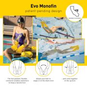 Finis labe inot Evo Monofin - negru