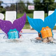 Finis labe inot copii Mermaid Fin - roz Pacifica