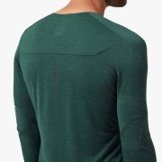 On Performance-T - bluza tehnica cu maneca lunga pentru barbati - verde Evergreen negru