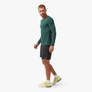 On Performance-T - bluza tehnica cu maneca lunga pentru barbati - verde Evergreen negru