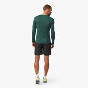 On Performance-T - bluza tehnica cu maneca lunga pentru barbati - verde Evergreen negru
