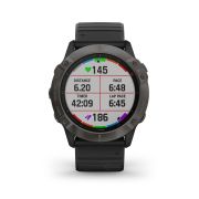 Garmin Fenix 6x Sapphire Carbon Grey DLC - HRM-Tri bundle